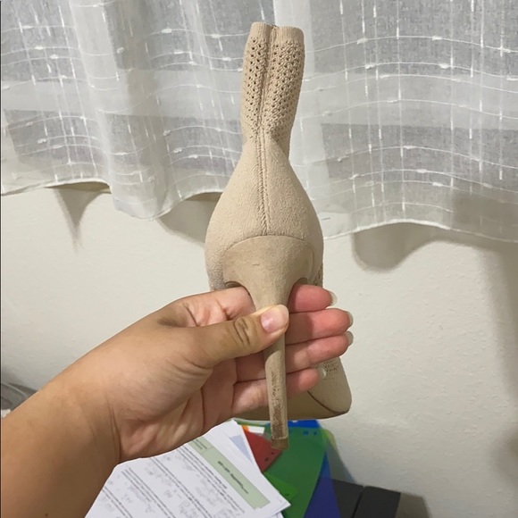 Aldo Keshaa Cable Knit Sock Bootie Heel in Bone - Picture 7 of 8